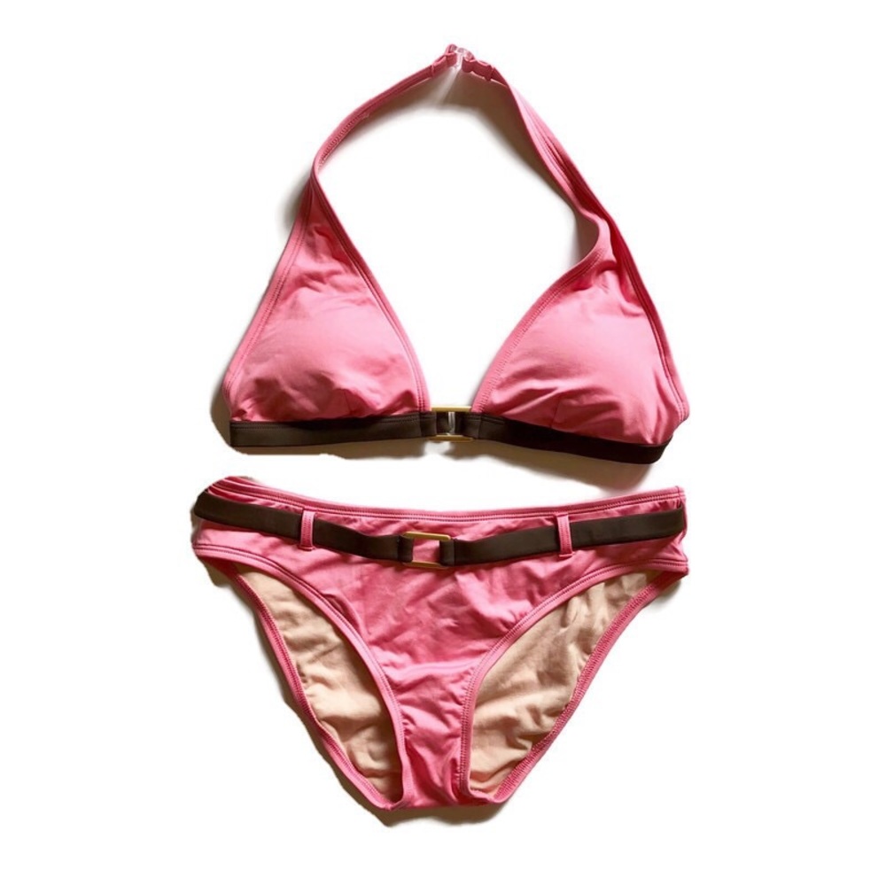 NWOT Sessa 2 Piece Swimsuit High Cut Bikini Pink - Size 14
